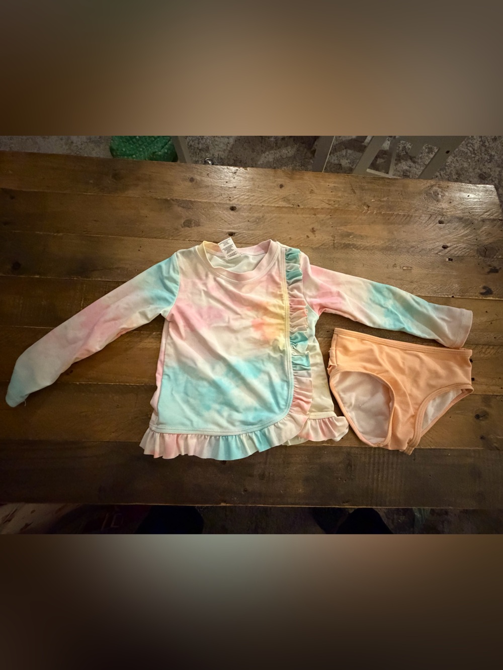 Rufflebutts rashguard Two-Piece Swim Set